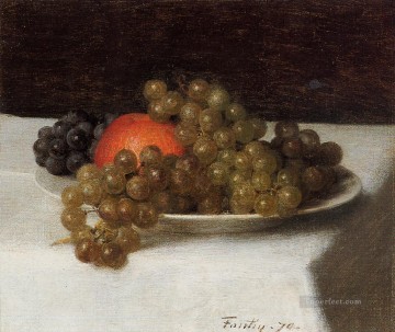  Uvas Pintura - Manzanas y uvas Henri Fantin Latour bodegones